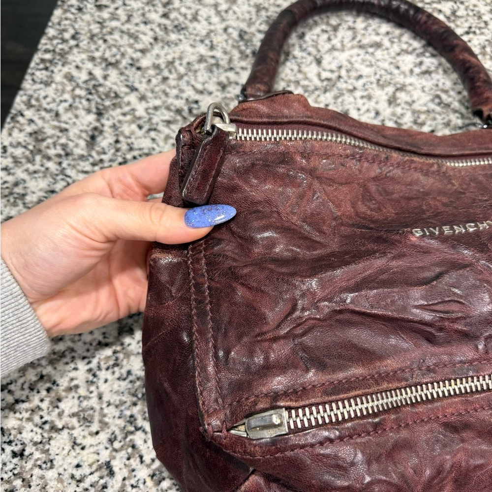 Givenchy Pandora Wine/Red/Burgundy Top Handle Bag - Picture 2 of 11